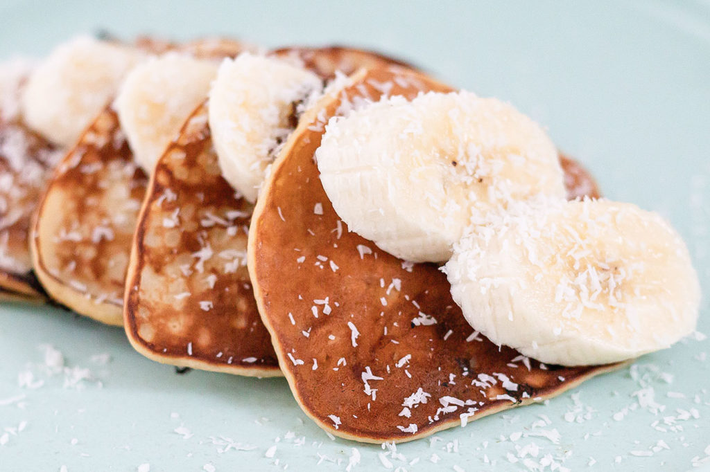 Paleo Banana Pancakes ohne Mehl 3 Zutaten