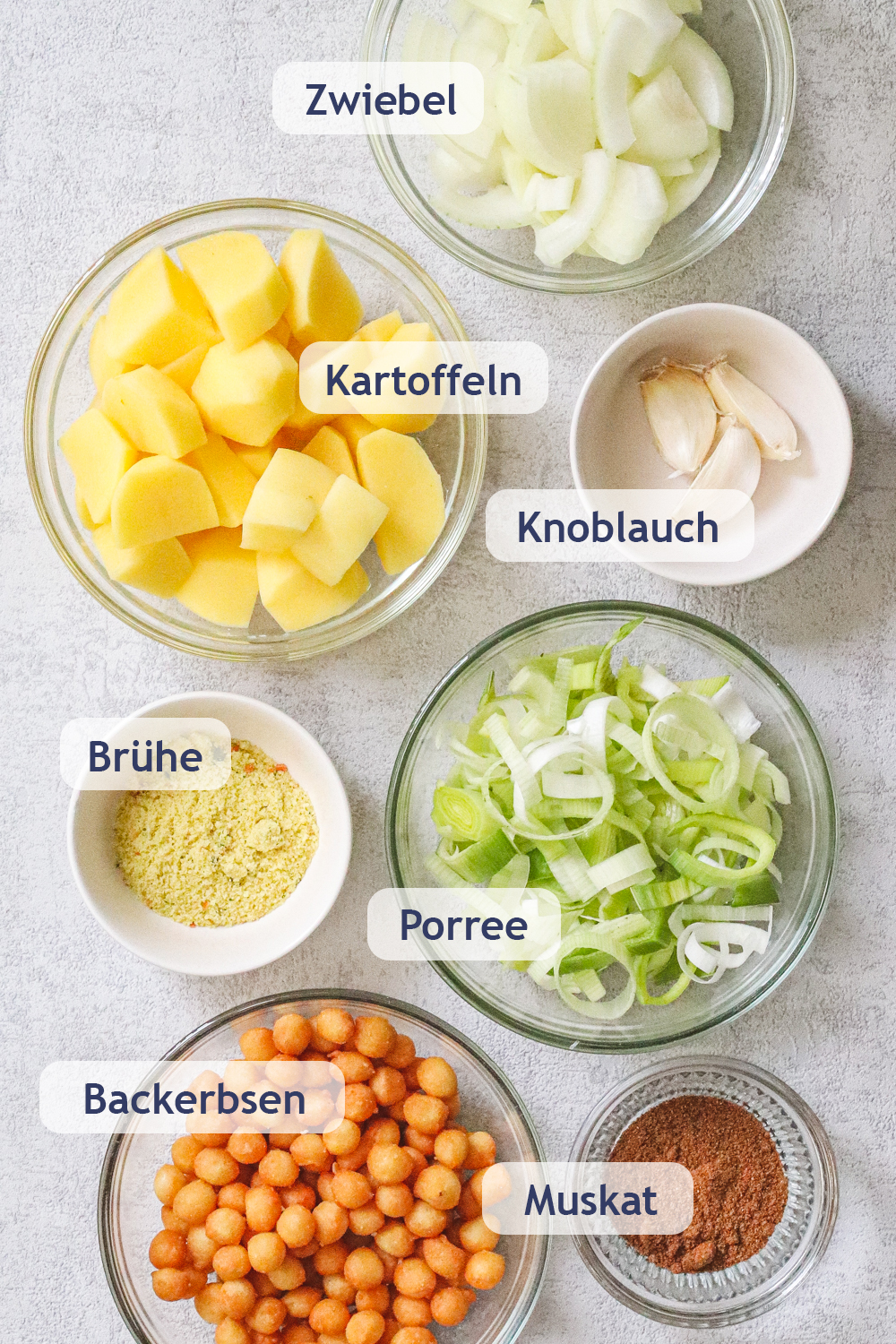 Kartoffel-Lauch-Suppe Zutatenliste