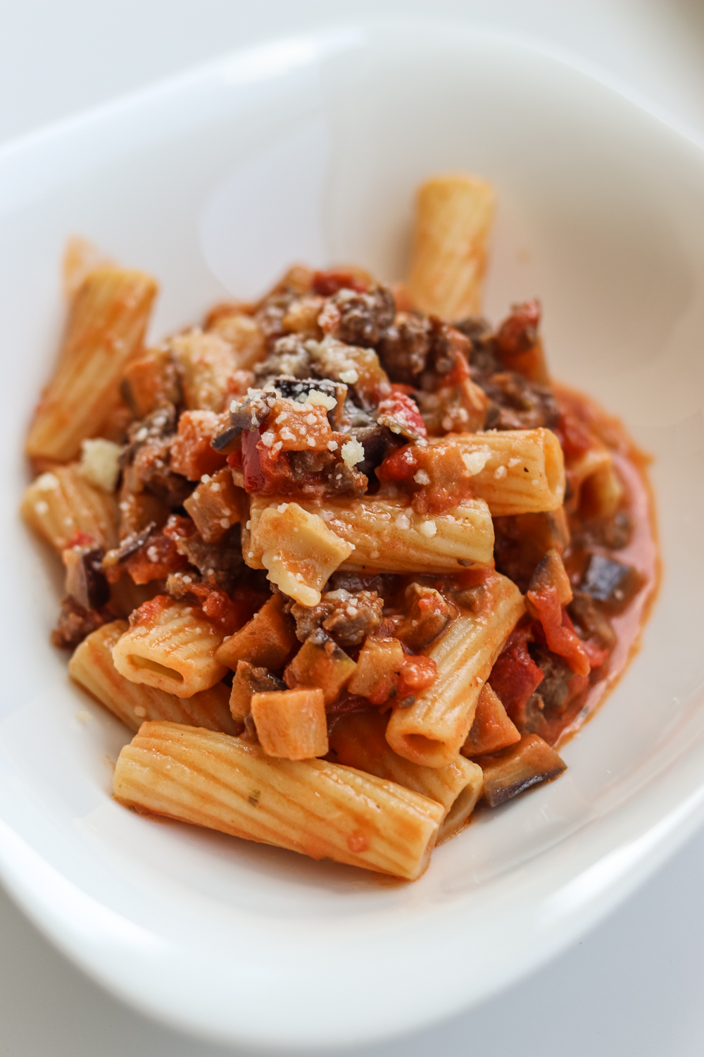 Pasta Aubergine Hackfleisch